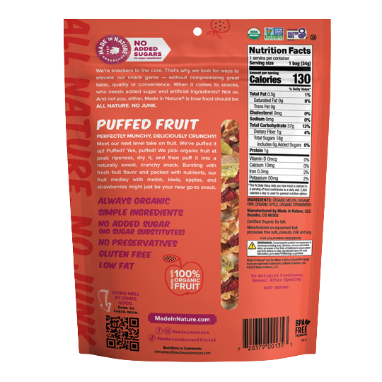 Puffed Fruit Medley – Made In Nature