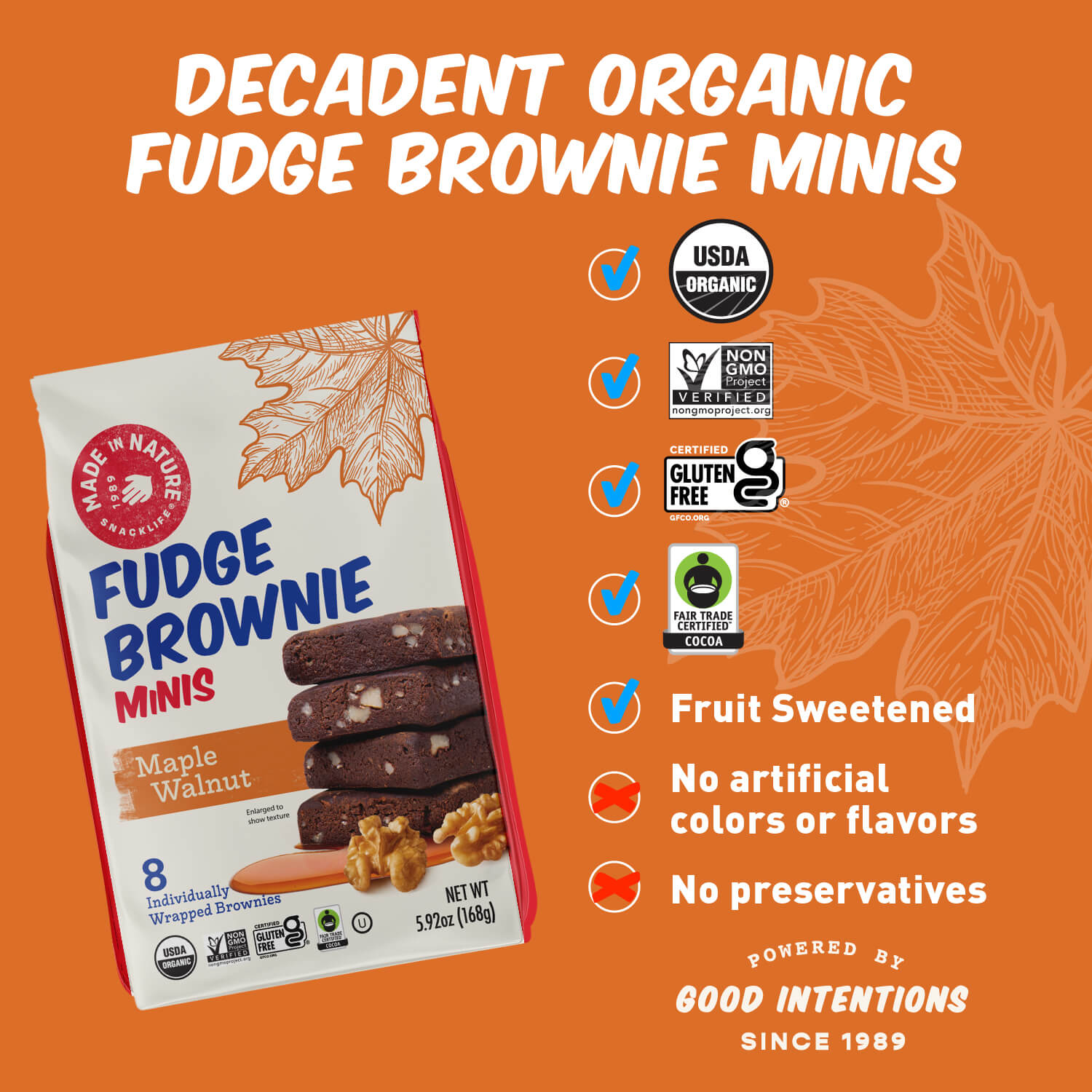 Maple Walnut Fudge Brownie Minis