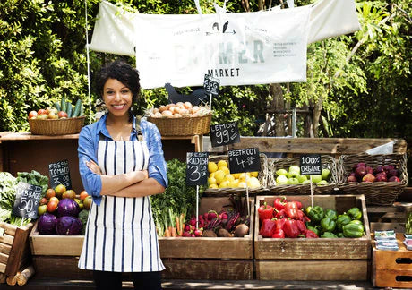 woman at fruit stand