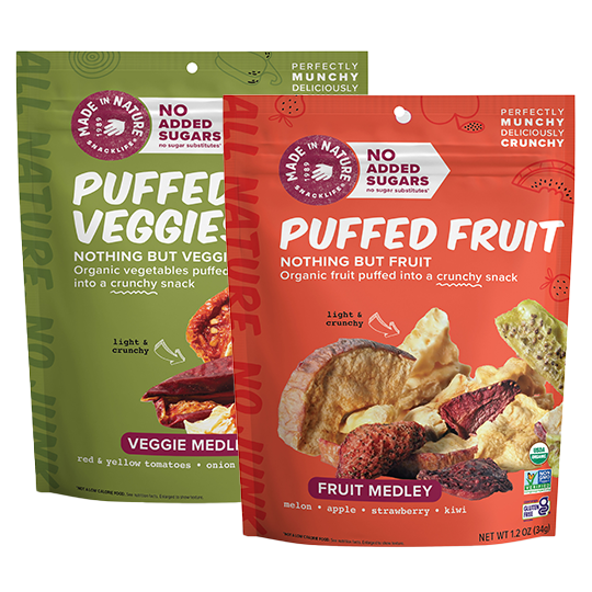 Puffed Fruit and Veggies