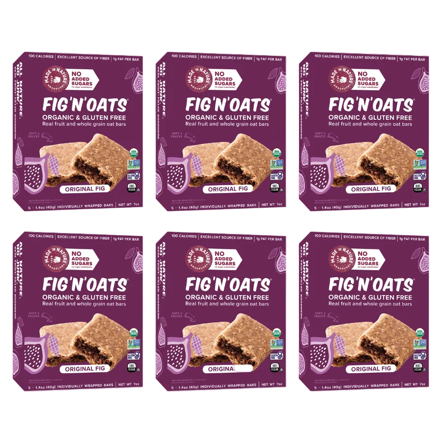Six packs of Fig bar packaging