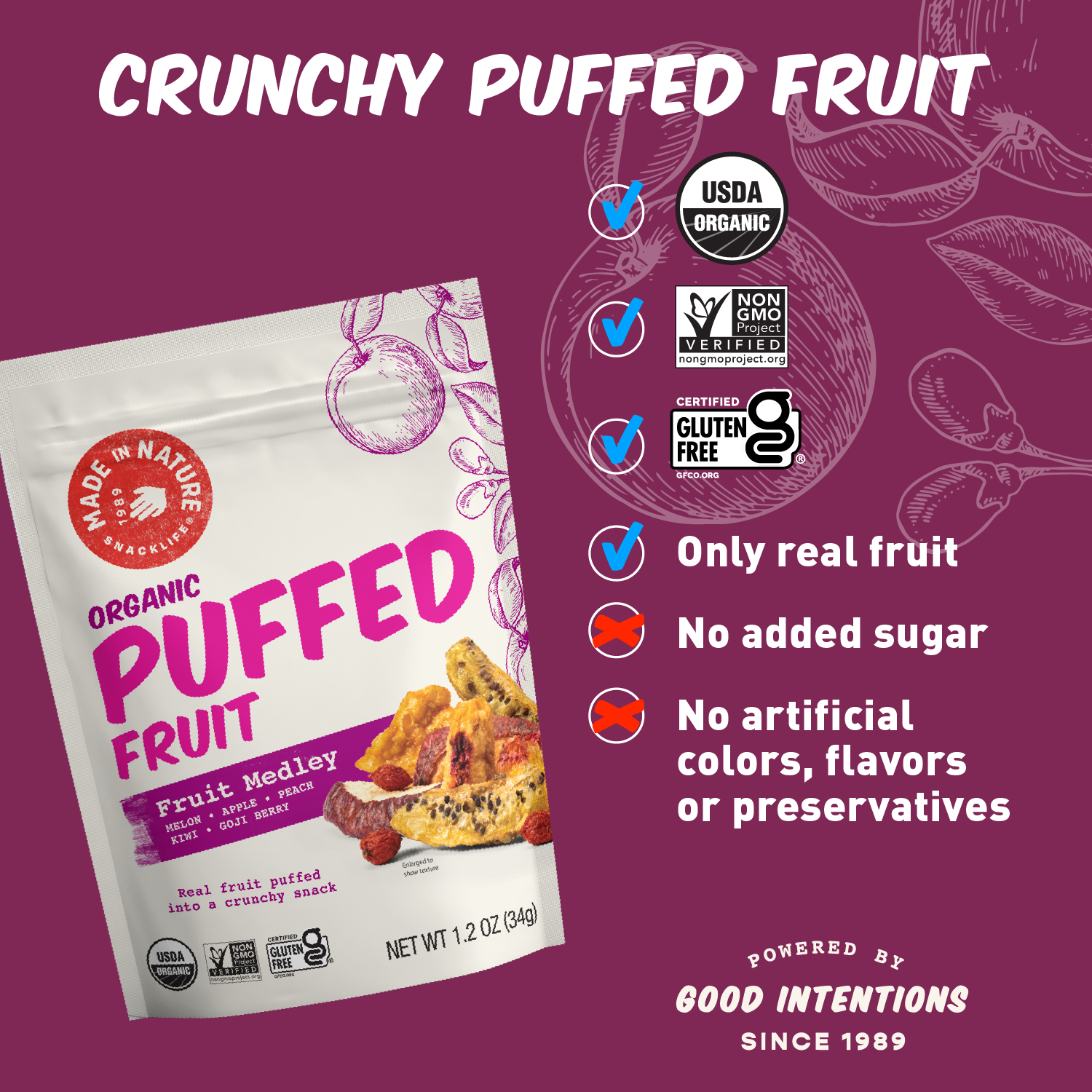 Puffed Fruit Medley