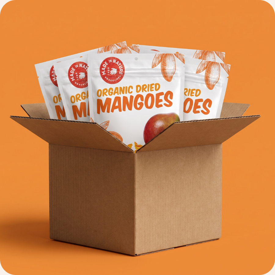 Mango packages in a box