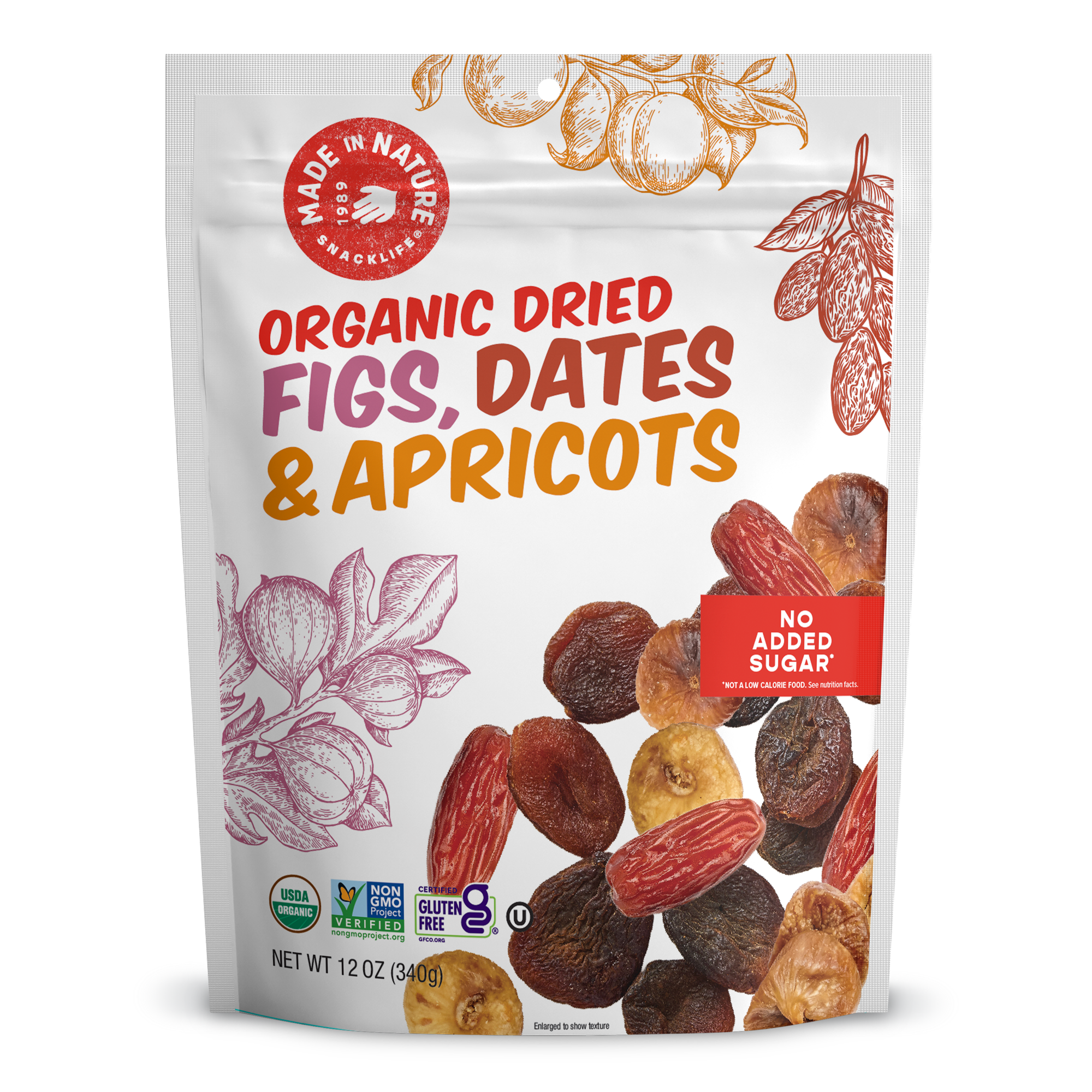 Organic Dried Figs, Dates & Apricots