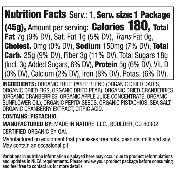 Cran Pistach Figgy Pops (6 pack)
