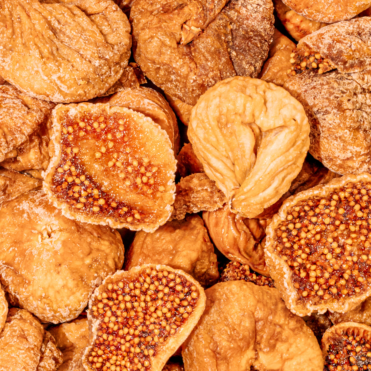 Close up of dried figs