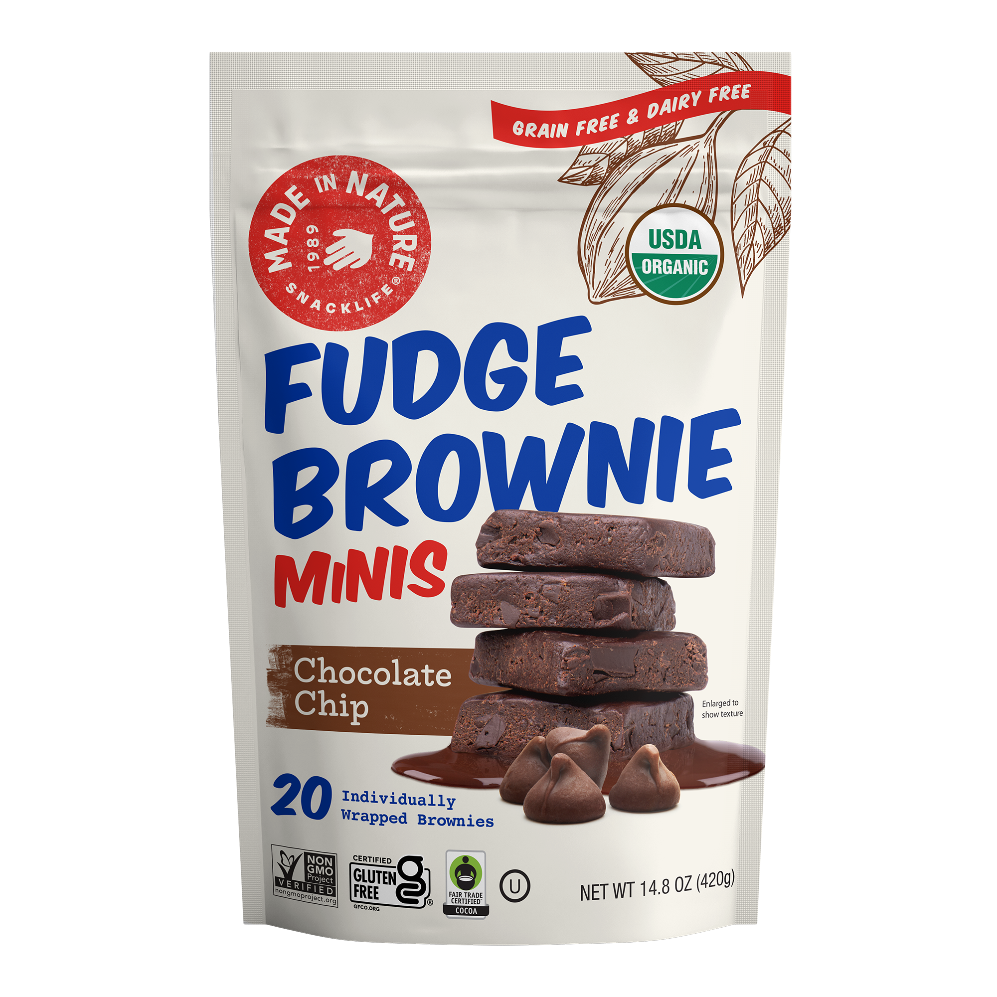 Chocolate Chip Fudge Brownie Minis