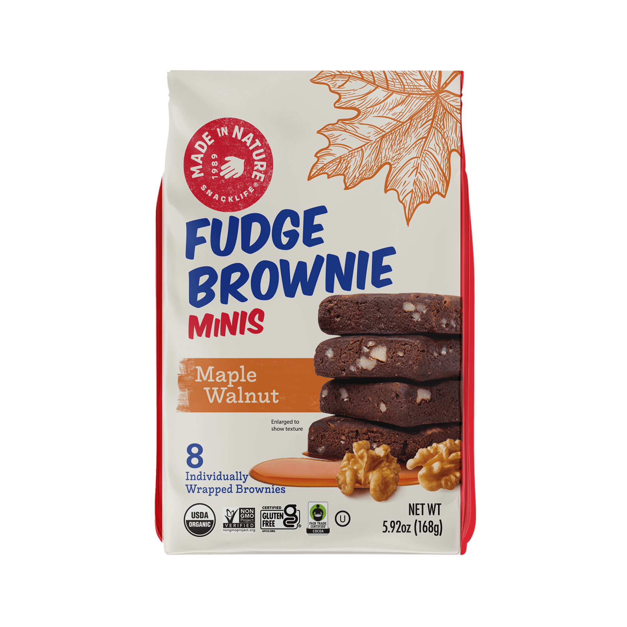 Maple Walnut Fudge Brownie Minis